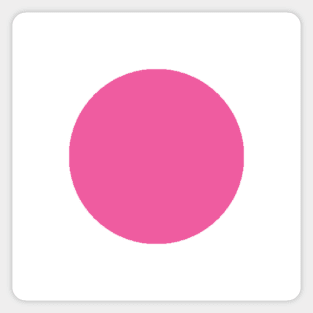 Mid pink polkadots on white Sticker